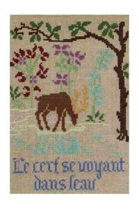 Maison Sajou NXXeb`イ|`[g } yFABLE JEAN DE LA FONTAINE LE CERF SE VOYANT DANS L'EAU^̒̎z tX GRI_PDC_SAJ_LAF_19 y\z