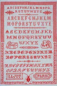 Sajou(サジュー) クロスステッチ刺繍チャート 図案 【ABCDAIRE ANCIEN ARCHIVES SAJOU MODLE 3】 フランス GRI_PDC_SAJOU_26 【予約】