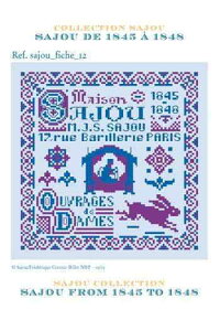 サジュー クロスステッチ刺しゅうキット 【HISTOIRE DE LA MAISON SAJOU DE 1845  1848】 上級者 輸入 フランス KIT_PDC_MUP_SAJ_12 【予約】