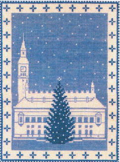 超爆安 フレメ クロスステッチ刺繍キット 町の広場のクリスマスツリー 輸入 上級者 デンマーク 安価 北欧 30-3477