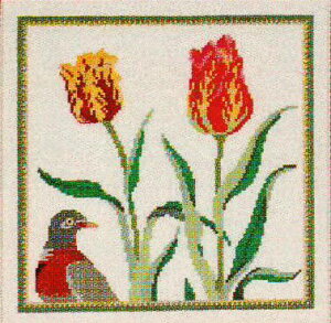 yDM֑Ήzt Tulipaner og skovdue `[bvƃog 12B NXXeb` Haandarbejdets Fremme Lbg f}[N hイ k Mh KS 30-4957