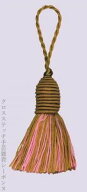 タッセル 手芸ハサミ装飾品 輸入 ルボヌールデダム Le Bonheur des Dames ポンポン Pompon vert&rose フ…