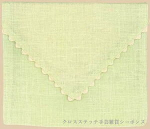 �N���X�X�e�b�`�h�J�|�V�F�b�g �A�� ���{�k�[���f�_�� Le Bonheur des Dames �h���イ pochette lin vert tilleul a broder �t�����X poc6