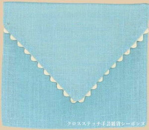 �N���X�X�e�b�`�h�J�|�V�F�b�g �A�� ���{�k�[���f�_�� Le Bonheur des Dames �h���イ Pochette lin bleu a broder �t�����X poc1