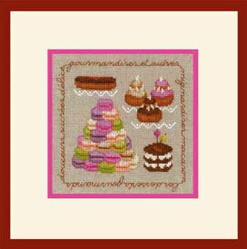 クロスステッチ刺繍キット 輸入 ル・ボヌール・デ・ダム Le Bonheur des Dames 刺しゅう Macarons マカロン フランス 初心者 2262