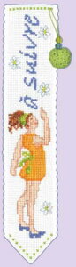 Le Bonheur des Dames NXXeb`hJLbg ubN}[N/FhX̏̎q Marque-page jeune fille en robe jaune A 4551