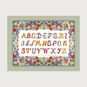 �N���X�X�e�b�`�h�J�L�b�g ���{�k�[���f�_�� Le Bonheur des Dames �h���イ Alphabet frieze flowers �t�����X �㋉�� 2080