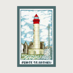 クロスステッチ刺繍キット 輸入 ルボヌールデダム Le Bonheur des Dames 刺しゅう Phare pointe St -Mathieu 灯台 フランス 上級者 1985