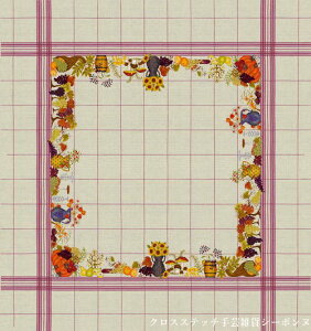 NXXeb`hJLbg A Fall tablecloth H̃e[uNX bh {k[f_ Le Bonheur des Dames hイ tX ㋉ 6034red