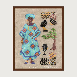 �N���X�X�e�b�`�h�J�L�b�g �A�� ���{�k�[���f�_�� Le Bonheur des Dames �h���イ African woman �A�t���J�̏��� �t�����X ������ 2335