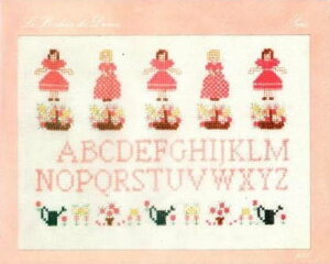 クロスステッチ刺繍キット 輸入 ルボヌールデダム Le Bonheur des Dames 刺しゅう ABC flower basket フラワーバスケット フランス 中級者 1011