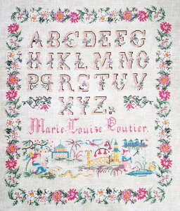 Reflets de Soie �N���X�X�e�b�`��|�����イ�}�� �yLe Marquoir de Marie-Louise�z �`���[�g Isabelle Mazabraud Kerlan �t�����X marielouise