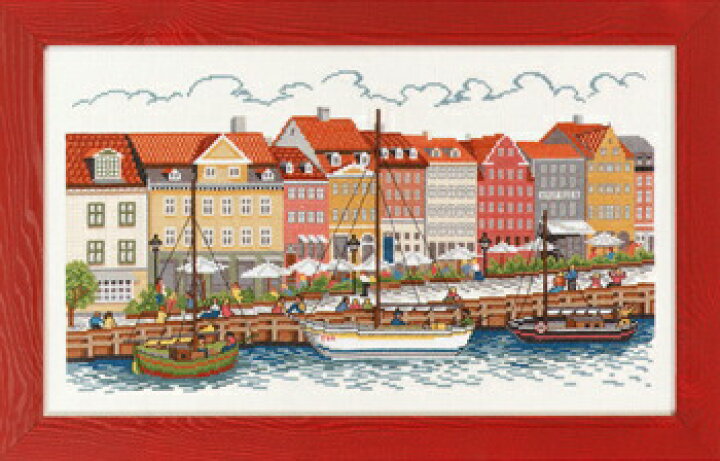 楽天市場 Eva Rosenstand ニューハウン Nyhavn クロスステッチ キット デンマーク 北欧 刺しゅう 94 226 Dm便対応 クロスステッチ手芸雑貨シーボンヌ