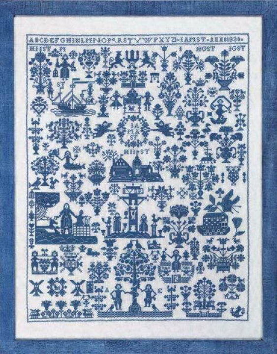 楽天市場】ペルミン ( PERMIN ) 刺繍キット 【 青いサンプラー 】 北欧 