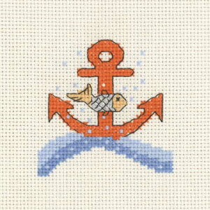 PERMIN �A���J�[�Ƌ� Anker og fisk �N���X�X�e�b�` �h�J �L�b�g �f���}�[�N �y���~�� 14-3131 �yDM�֑Ή��z