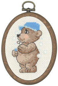 PERMIN シャボン玉とクマ Bobbelbamse クロスステッチ 刺繍 キット デンマーク ペルミン 13-5150 【DM便対応】