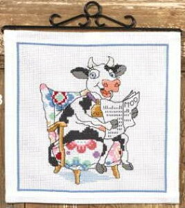 �N���X�X�e�b�`�h�J�L�b�g Reading cow �Ǐ����鋍 �y���~�� �A�� Permin �f���}�[�N 70-6843 ���S�� ������ �yDM�֑Ή��z