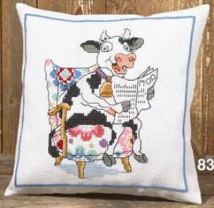 �N���X�X�e�b�`�h�J�L�b�g Reading cow �Ǐ����鋍 �y���~�� �A�� Permin �f���}�[�N 83-6843 ���S�� ������ �yDM�֑Ή��z