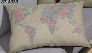 NXXeb`hJLbg y~ World map gray blue En}NbV Permin of Copenhagen k f}[N ㋉ 83-4339 yDM֑Ήz
