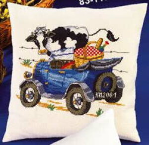 NXXeb`hJLbg y~ Bilpude Blue car w,cow ԂƋ̃NbV Permin of Copenhagen k f}[N  ㋉ 83-1103