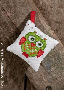 NXXeb`hJLbg y~ Needle pillow Green owl ΂̞sNbV Permin of Copenhagen k f}[N S  03-7395