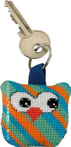 NXXeb`hJLbg y~ Owl w oblique stripes ΂߂̎Ȗ͗l̃tNE Permin of Copenhagen k f}[N S  11-6110