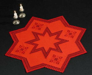 PERMIN n[_K[EbhX^[ Hardanger w / red star hJ Lbg f}[N k hイ y~ 27-4629 yDM֑Ήz