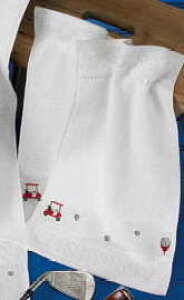 ペルミン クロスステッチ刺繍キット Golf Towel ゴルフ・タオル(2枚組) Permin of Copenhagen 北欧 デンマーク 初心者 28-9196