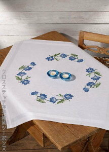 NXXeb`hJALbg y~ Blue flowers Ԃ̃e[uNX Permin of Copenhagen f}[N k ㋉ 27-6852