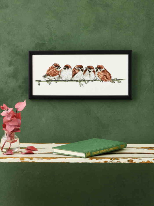 楽天市場】クロスステッチ キット 上級者 ペルミン 【 すずめ  