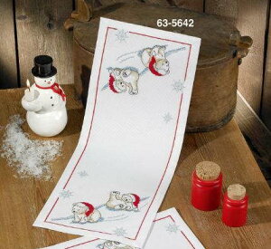 PERMIN �O���j�X�̃|�[���x�A�[ Polar bears on glatis �N���X�X�e�b�` �h�J �L�b�g �f���}�[�N �k�� �h���イ �y���~�� 63-5642 �yDM�֑Ή��z