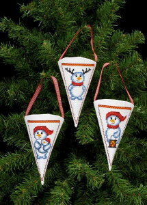 PERMIN �X�m�[�}�� Snowmen �i3pck�j �N���X�X�e�b�` �h�J �L�b�g �f���}�[�N �k�� �h���イ �y���~�� 21-7245 �yDM�֑Ή��z