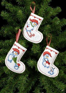 PERMIN �X�m�[�}�� Snowmen �i3pck�j �N���X�X�e�b�` �h�J �L�b�g �f���}�[�N �k�� �h���イ �y���~�� 21-7244 �yDM�֑Ή��z