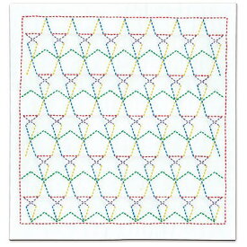 Olympus オリムパス 刺し子キット 刺し子 花ふきん 星 約34cm×34cm SK-367 ｜洋裁 yousai ソーイング sewing 手芸 裁縫 ホリウチ