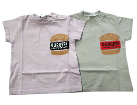 【新作】【nico hrat /ベビールーム/2024'SS】 ハンバーガーTシャツ　(90-110cm)