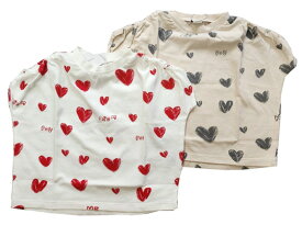 【新作】【2026'SS】【nico hrat /ベビールーム】ハートギャザー Tシャツ (90-120cm)