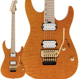 Charvel Pro-Mod DK24 HH FR M Mahogany with Quilt Maple (Dark Amber/Maple) STタイプ (エレキギター)