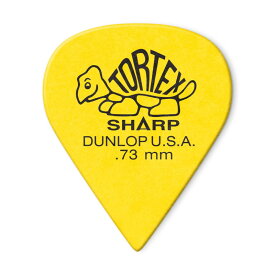 Dunlop (Jim Dunlop) 412R TORTEX SHARP 【0.73mm/Yellow】×10枚セット ピック (楽器アクセサリ)