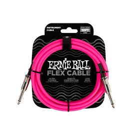 ERNIE BALL Flex Cable Pink 10ft #6413 シールドコード シールドコード (楽器アクセサリ)