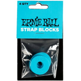 ERNIE BALL #5619 STRAP BLOCKS 4PK - BLUE (4枚入り) ギター・ベース用パーツ その他パーツ (楽器アクセサリ)
