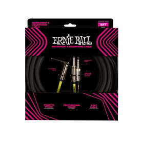 ERNIE BALL Instrument and headphone cable 18ft #6411 シールドコード シールドコード (楽器アクセサリ)