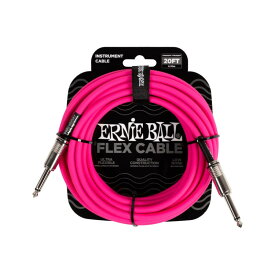 ERNIE BALL Flex Cable Pink 20ft #6418 シールドコード シールドコード (楽器アクセサリ)