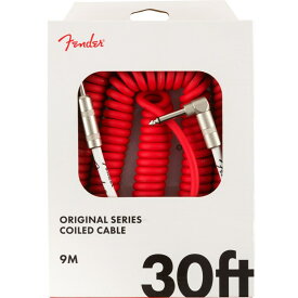 Fender USA ORIGINAL SERIES COIL CABLE 30FEET (FIESTA RED)(#0990823005) シールドコード シールドコード (楽器アクセサリ)