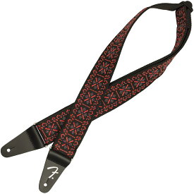 Fender USA Pasadena Woven Strap (Lattice Red) [#0990638034] ギターストラップ (楽器アクセサリ)