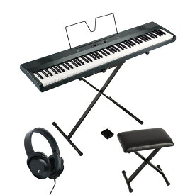 KORG Liano L1SP MGRAY(メタリック・グレイ)汎用ヘッドフォン＋X型イス(ブラック)セット(代引不可)(沖縄・離島送料別途見積) 電子ピアノ ポータブルタイプ (電子ピアノ・その他鍵盤楽器)