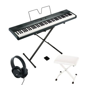 KORG Liano L1SP MGRAY(メタリック・グレイ)汎用ヘッドフォン＋X型イス(ホワイト)セット(代引不可)(沖縄・離島送料別途見積) 電子ピアノ ポータブルタイプ (電子ピアノ・その他鍵盤楽器)