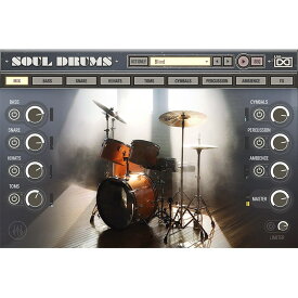 UVI 【デジタル楽器特価祭り】Soul Drums(オンライン納品)(代引不可)【数量限定特価】(2500120009658)(ご注文タイミングによる完売の際はご容赦ください) ソフトウェア音源 ドラム・パーカッション系 (DTM)