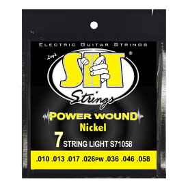 SIT POWER WOUND Electric Guitar Strings 7-string Medium S71058 弦 エレキギター弦 (楽器アクセサリ)