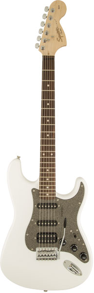 フェンダー直系ストラトキャスター Squier 2021春の新作 by Fender 《スクワイヤーbyフェンダー》 Affinity Series Stratocaster Olympic 特価 White HSS Laurel 予約販売 Fingerboard g_p5