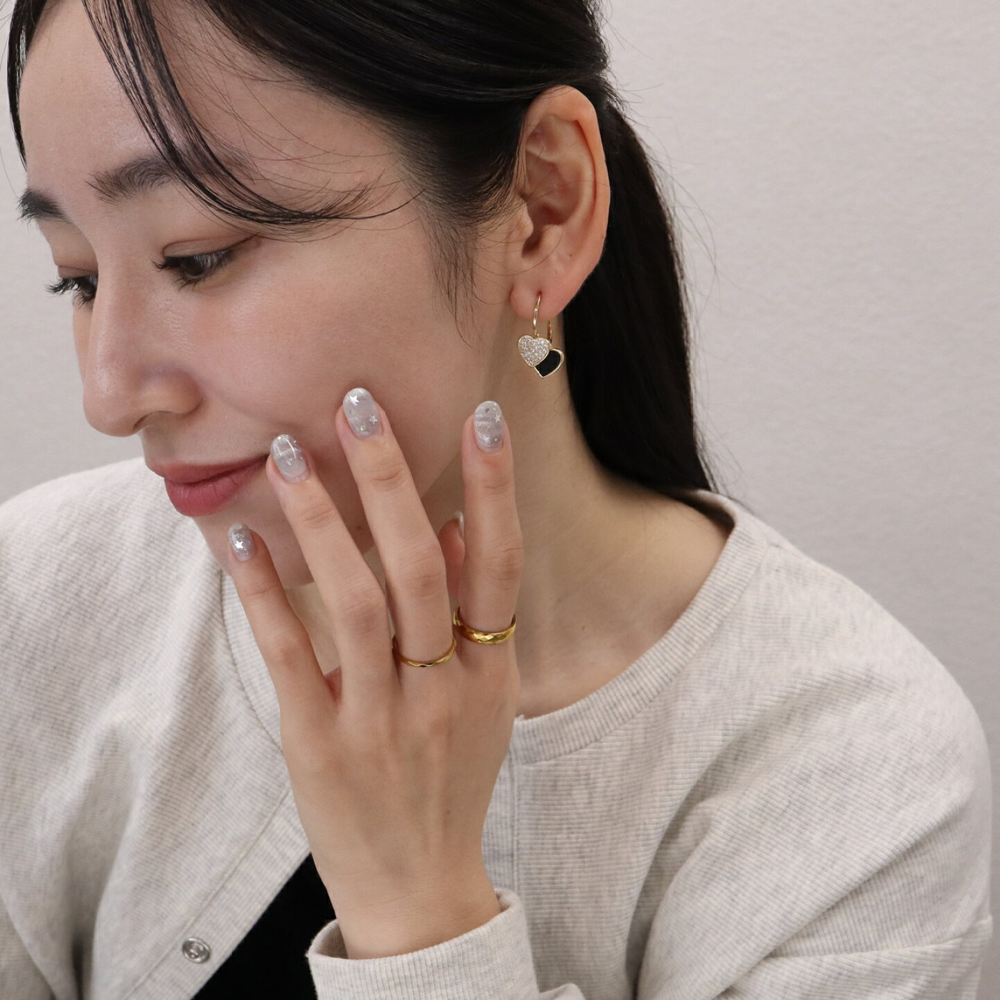 楽天市場 | Diamonddust - ジルコニア ダブルハート ピアス